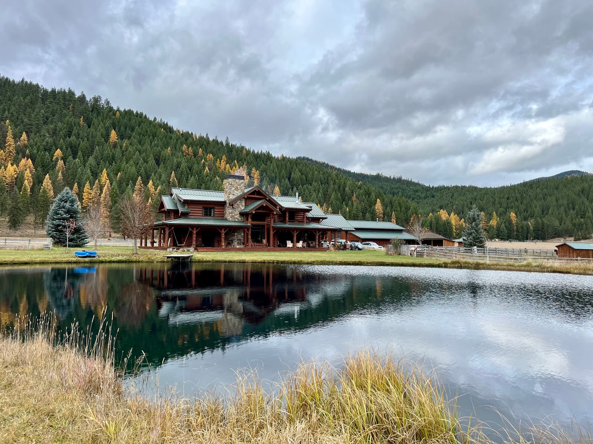 Gus Creek Ranch house from the firepit